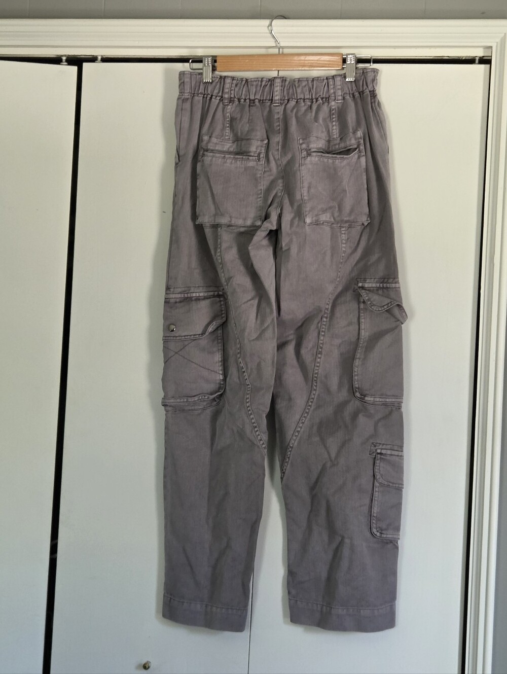Free People Tahiti Drawstring Cargo Pants with Multiple Pockets - Picture 3 of 4